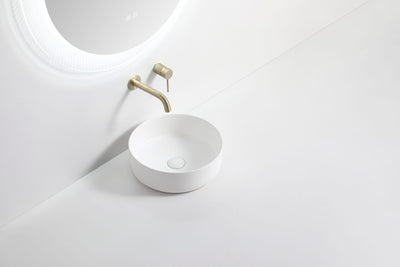 Viva ABS 499 Round 360mm Ceramic Above Counter Basin Matte White - Sydney Home Centre