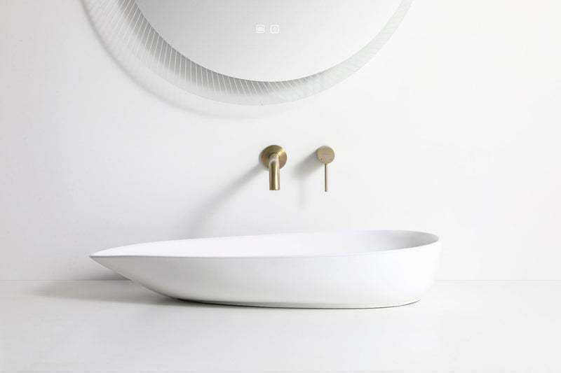 Viva ABS 569 Unique 580mm Ceramic Above Counter Basin Matte White - Sydney Home Centre