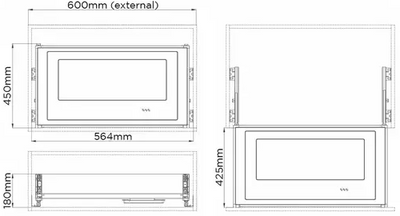 Higold Shearer Crystal Pull Out Kitchen Drawer with Drain Tray Fits 600mm Anthracite grey - Sydney Home Centre