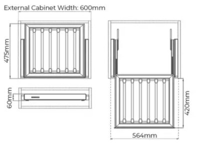 Higold A Series Pull Out Trousers Rack Holds 6 Pairs Fits 600mm Cabinet Grey - Sydney Home Centre