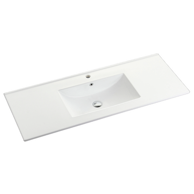 Riva Vienna 1200mm Matte White Single Bowl Wall Hung Vanity (Handy Ceramic Top) - Sydney Home Centre