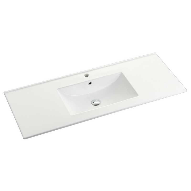 Riva Vienna 1200mm Matte White Single Bowl Wall Hung Vanity (Handy Ceramic Top) - Sydney Home Centre