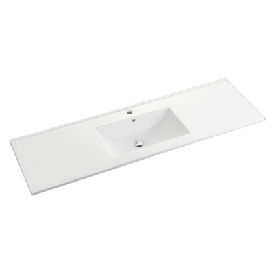 Riva Bali 1500mm Matte White Single Bowl Wall Hung Vanity (Handy Ceramic Top) - Sydney Home Centre