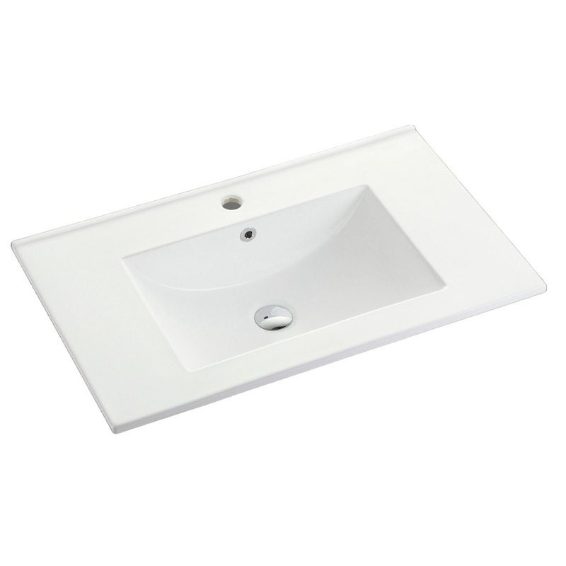 Riva Bali 750mm Matte White Single Bowl Wall Hung Vanity (Handy Ceramic Top) - Sydney Home Centre