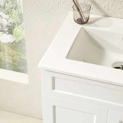 Ceto Harrington 750mm Right Hand Drawer Freestanding Vanity Matte White (Ceramic Top) - Sydney Home Centre