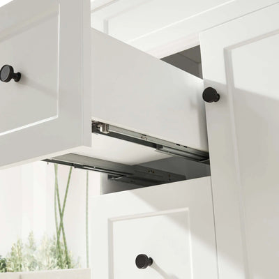 Ceto Harrington 900mm Left Hand Drawer Freestanding Vanity Matte White (Cabinet Only) - Sydney Home Centre