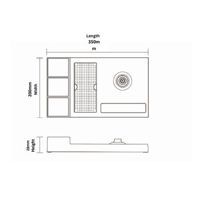 Dolphy Kettle Tray ABS Black