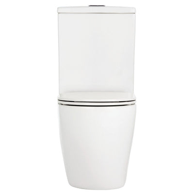 Fienza Koko Back-to-Wall Toilet Suite Slim Seat P-Trap Gloss white - Pan + Seat + R&T Cistern - Sydney Home Centre