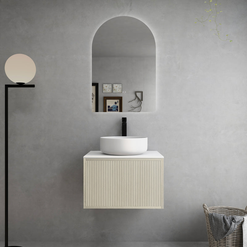 Ceto Bellevue 600mm Wall Hung Vanity Coastal Oak (Cabinet Only) - Sydney Home Centre