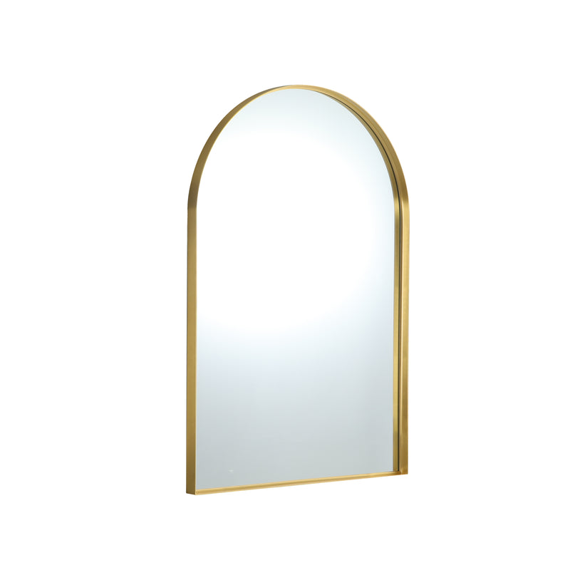 Poseidon Oliva 600mm x 900mm x 35mm Arch Yellow Gold Frame Mirror - Sydney Home Centre