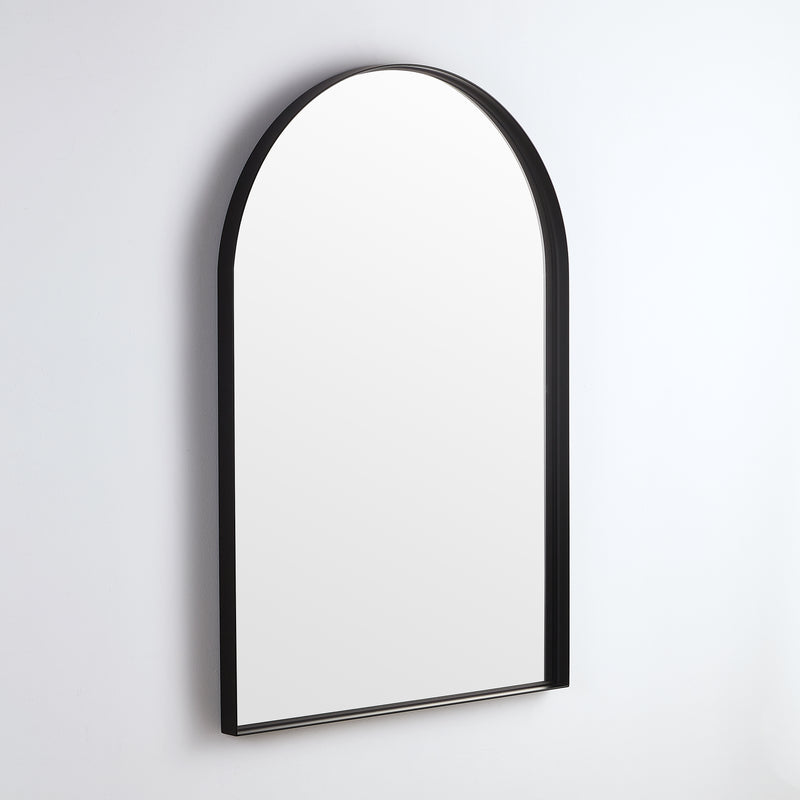 Poseidon Olivia 600mm x 900mm Matte Black Arch Mirror - Sydney Home Centre