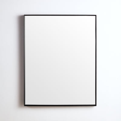 Poseidon Qubist 750mm x 900mm Matte Black Rectangle Mirror - Sydney Home Centre