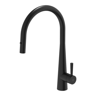 Gareth Ashton 304 Gooseneck with Dual Spray Pull Out Kitchen Mixer Matte Black