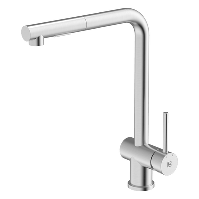 Gareth Ashton 304 Square Neck with Dual Spray Pull Out Kitchen Mixer Brushed Stainless Steel