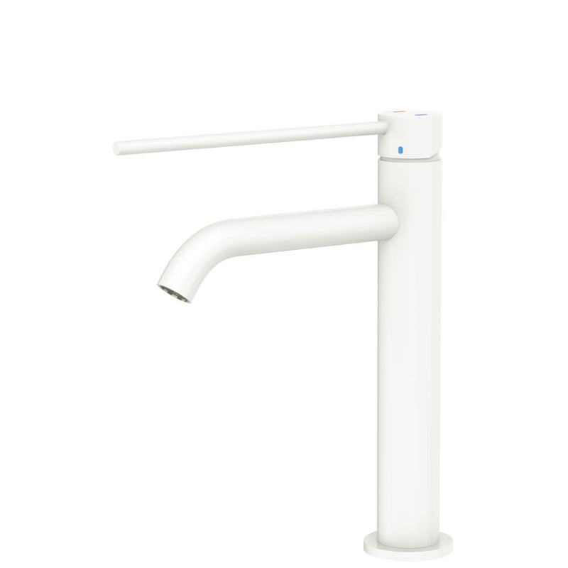 Fienza Kaya Care Medium Basin Mixer Matte White - Sydney Home Centre