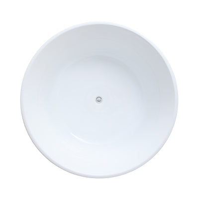 Ceto Como Round 1280mm Free Standing No Overflow Bathtub Gloss White - Sydney Home Centre