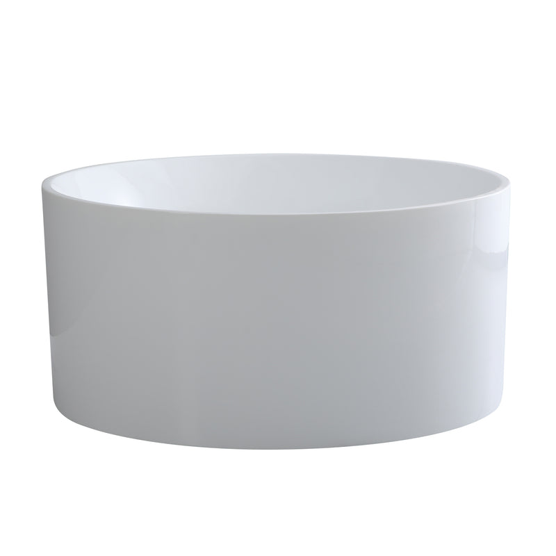 Ceto Como Round 1280mm Free Standing with Overflow Bathtub Matte White - Sydney Home Centre