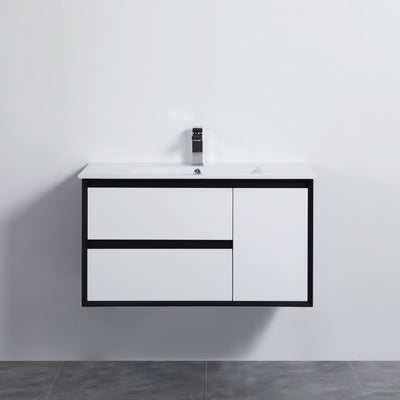 Poseidon Petra 900mm Wall Hung Left Drawer Cabinet Only - Sydney Home Centre