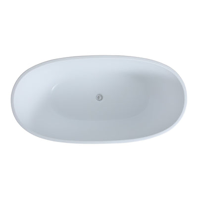 Poseidon Stella Free Standing 1700mm Gloss White Bathtub - Sydney Home Centre