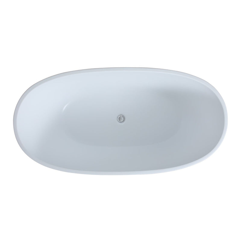 Poseidon Stella Free Standing 1500mm Gloss White Bathtub - Sydney Home Centre