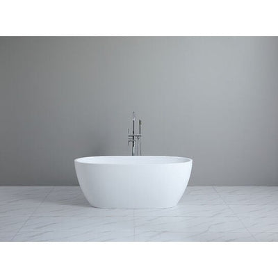 Poseidon Stella Free Standing 1500mm Matte White Bathtub - Sydney Home Centre