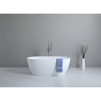 Poseidon Stella Free Standing 1500mm Gloss White Bathtub - Sydney Home Centre