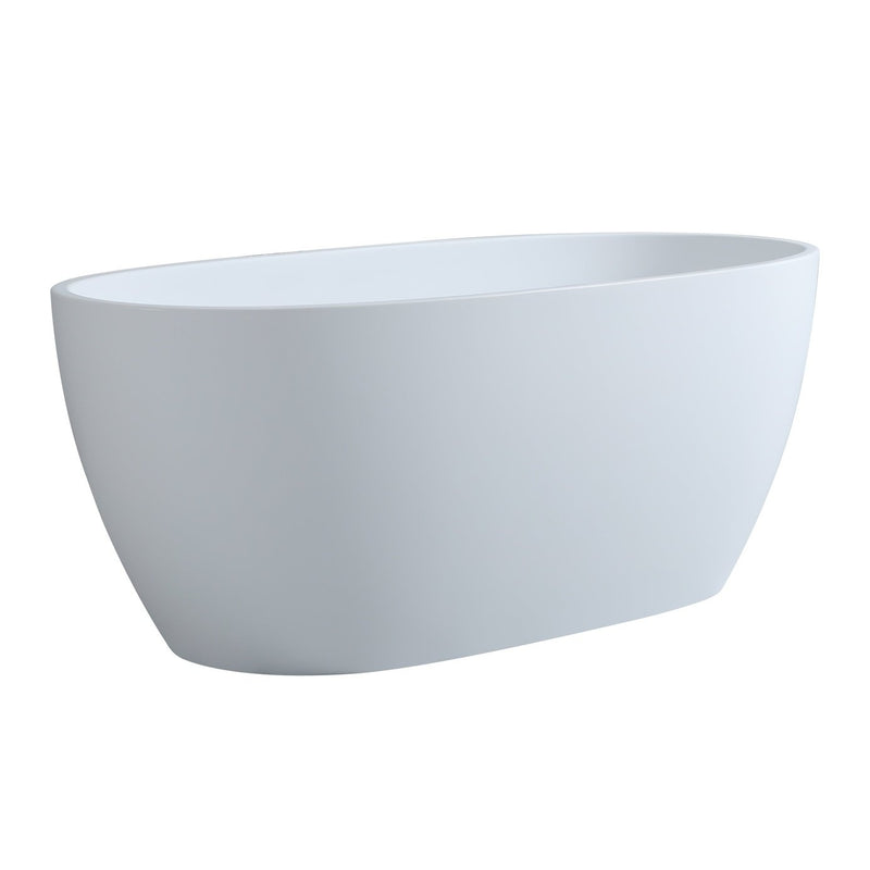 Poseidon Stella Free Standing 1700mm Matte White Bathtub - Sydney Home Centre