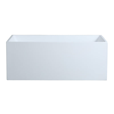 Poseidon Theo Back To Wall 1700mm Bathtub Matte White - Sydney Home Centre