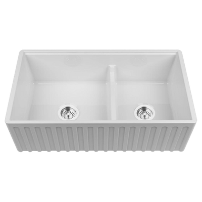 Chambord LEGRANDE Large 1 & 1/2 Bowl Reversible Fireclay Sink