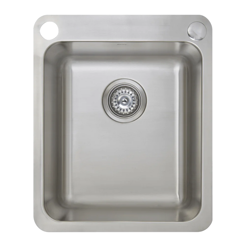 Abey Single Bowl Laundry Sink with Dual Bypass Stainless Steel 406mm