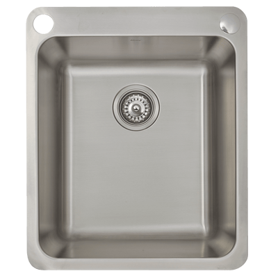 Abey Single Bowl Laundry Sink with Dual Bypass Stainless Steel 456mm