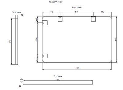 Riva 1200mm x 800mm Framed Rectangle Mirror Wall Mounted Brushed Nickel - Sydney Home Centre