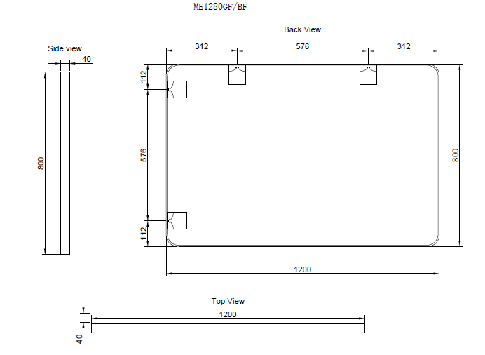 Riva 1200mm x 800mm Framed Rectangle Mirror Wall Mounted Brushed Nickel - Sydney Home Centre