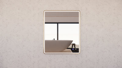 Riva S4 900mm x 750mm Framed Rectangle Led Mirror 3 Colour lights with Dimmer Brushed Gold - Sydney Home Centre