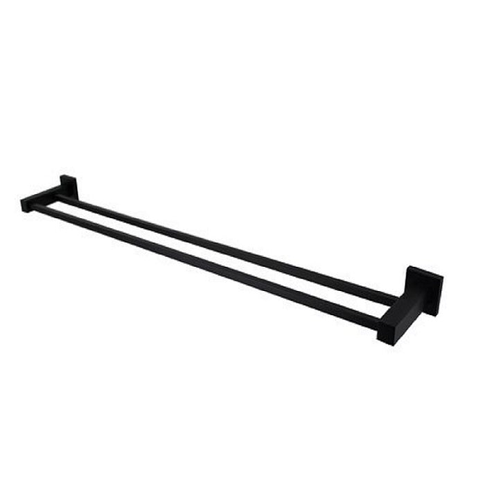 MN Luxe Double Towel Rail 600mm Matte Black