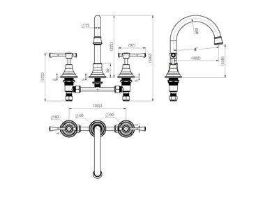 MN Montpellier Basin Set Chrome