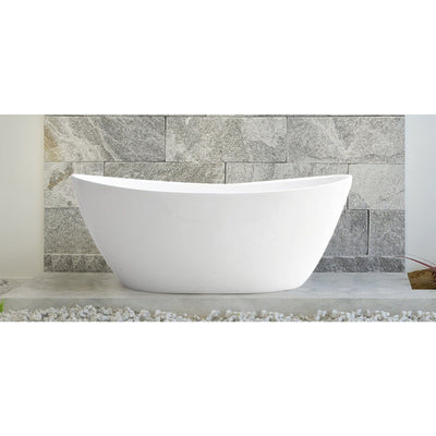 Poseidon Evie Free Standing 1500mm Gloss White Bathtub - Sydney Home Centre