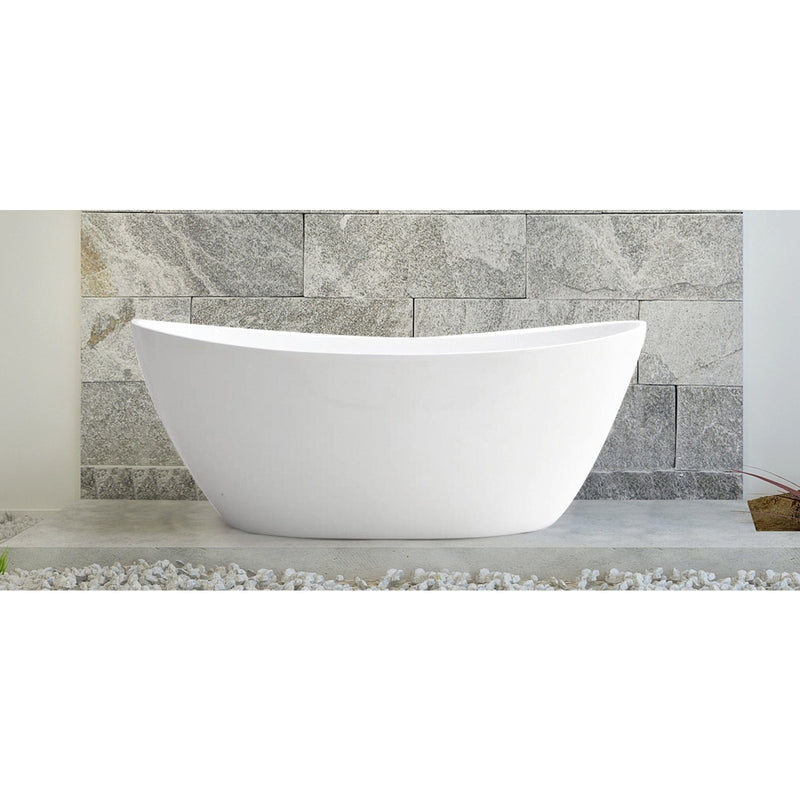 Poseidon Evie Free Standing 1660mm Matte White Bathtub - Sydney Home Centre