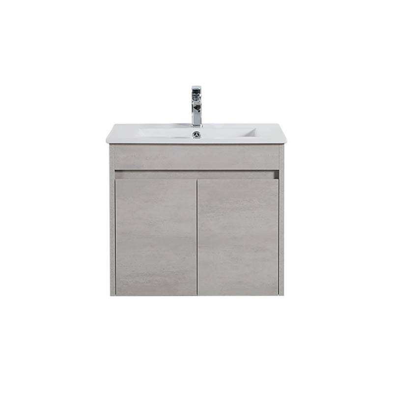 Poseidon Nova 600mm Wall Hung Vanity Concrete Grey (Ceramic Top) - Sydney Home Centre