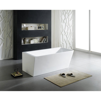 Poseidon Avis Left Corner Back To Wall 1500mm Gloss White Bathtub - Sydney Home Centre