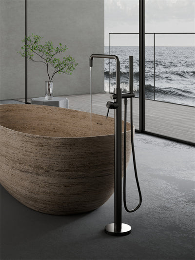 Zen SS316L Freestanding Bath Mixer Graphite