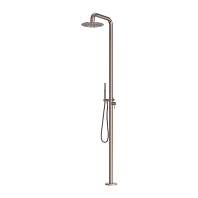 Zen SS316L Outdoor Freestanding Shower Column Brushed Bronze