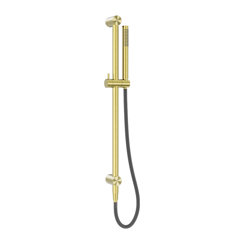 Zen SS316L Shower Rail With Outdoor Shower Hose Brushed Gold