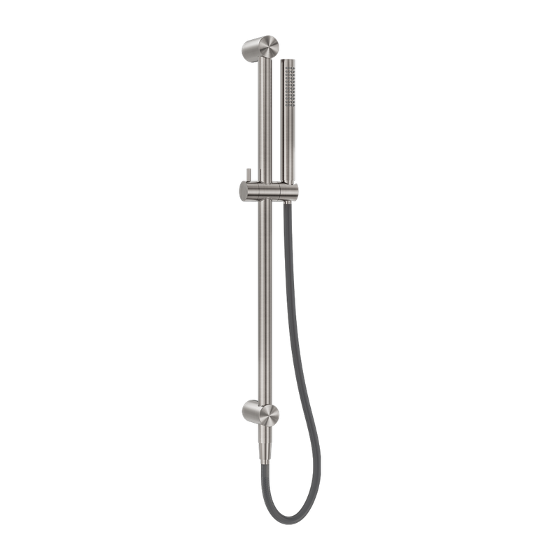 Zen SS316L Shower Rail With Outdoor Shower Hose Brushed Nickel