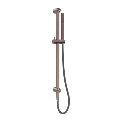 Zen SS316L Shower Rail With Outdoor Shower Hose Brushed Bronze