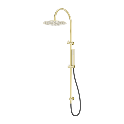 Zen SS316L Twin Shower With Outdoor Shower Hose Brushed Gold