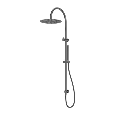 Zen SS316L Twin Shower With Outdoor Shower Hose Graphite