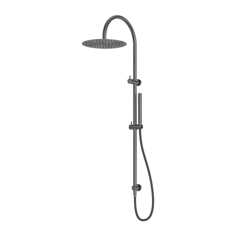 Zen SS316L Twin Shower With Outdoor Shower Hose Graphite