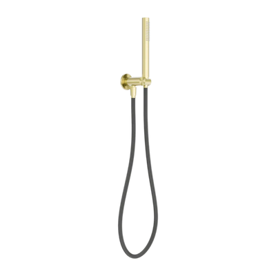 Zen SS316L Shower On Bracket With Outdoor Shower Hose Brushed Gold