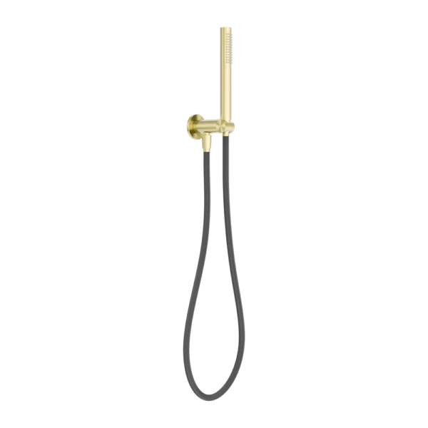 Zen SS316L Shower On Bracket With Outdoor Shower Hose Brushed Gold